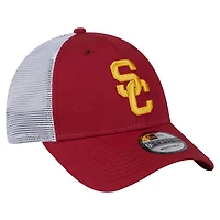 Casquette ajustable New Era Cardinal USC Trojans Trucker 9FORTY pour homme