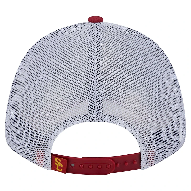 Casquette ajustable New Era Cardinal USC Trojans Trucker 9FORTY pour homme