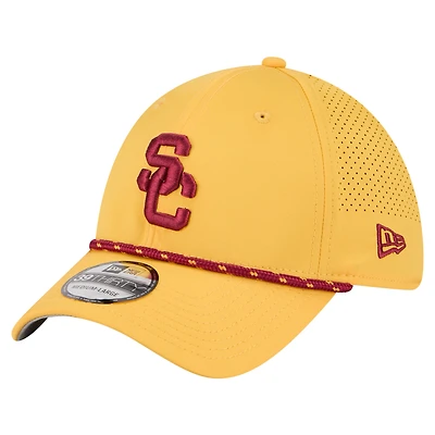 Casquette New Era Gold USC Trojans Rope 39THIRTY Flex pour homme