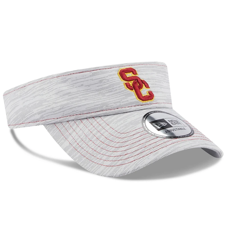 Visière ajustable grise avec logo USC Trojans New Era pour homme