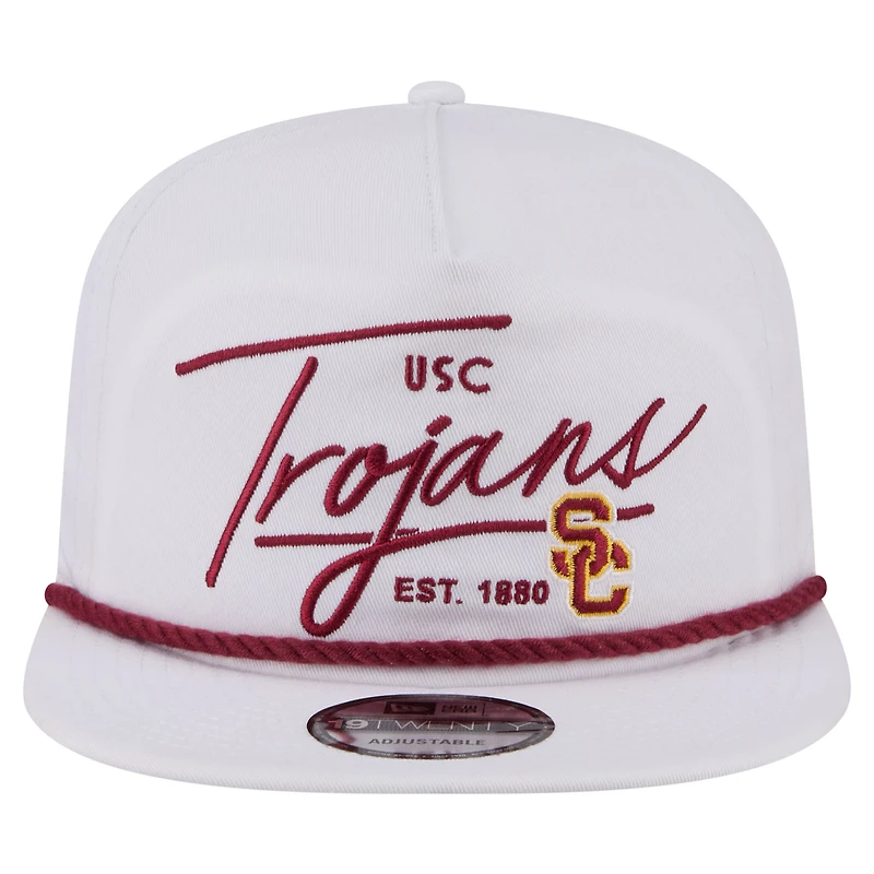 Men's New Era  White USC Trojans Team Rope 19TWENTY Adjustable Hat