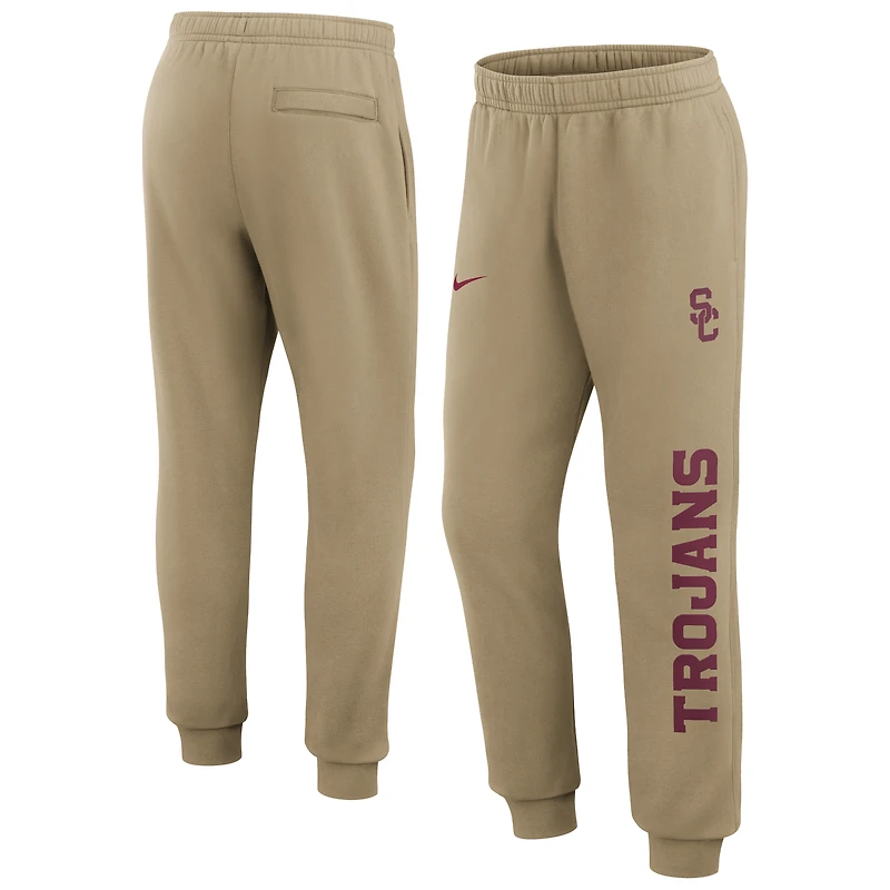 Men's Nike Beige USC Trojans Primetime Club Fleece Joggers
