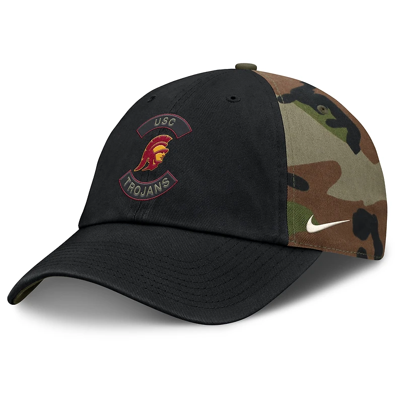 Men's Nike Black/Camo USC Trojans 2025 Military Appreciation Club Adjustable Hat