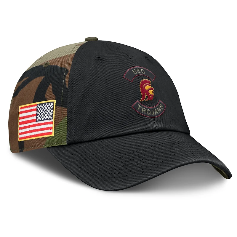 Men's Nike Black/Camo USC Trojans 2025 Military Appreciation Club Adjustable Hat