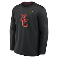 Haut à manches longues Nike USC Trojans 2026 Sideline Coaches Therma-FIT noir pour homme