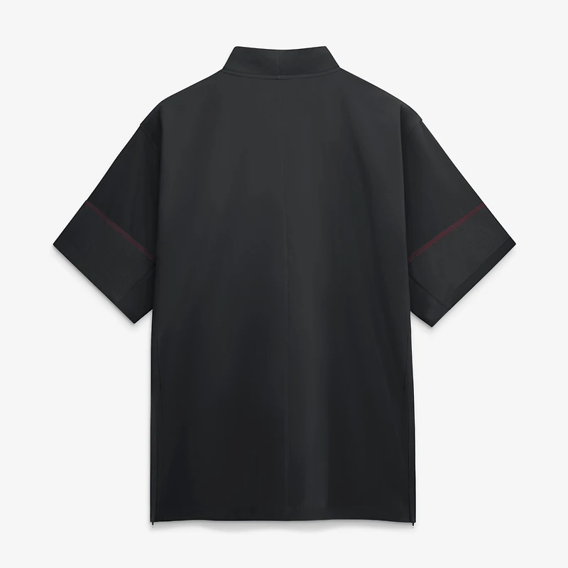 Veste de coach Nike USC Trojans 2026 Sideline noire pour homme, manches courtes et fermeture éclair au quart.