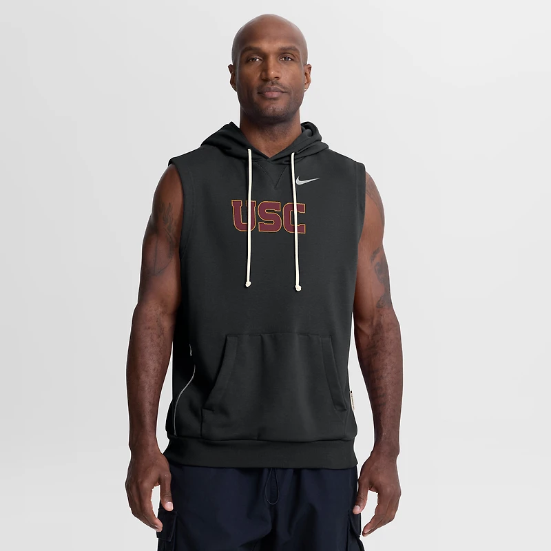 Men's Nike  Black USC Trojans 2026 Sideline Sleeveless Dri-FIT Hoodie