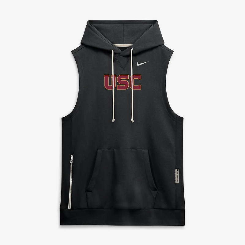 Men's Nike  Black USC Trojans 2026 Sideline Sleeveless Dri-FIT Hoodie