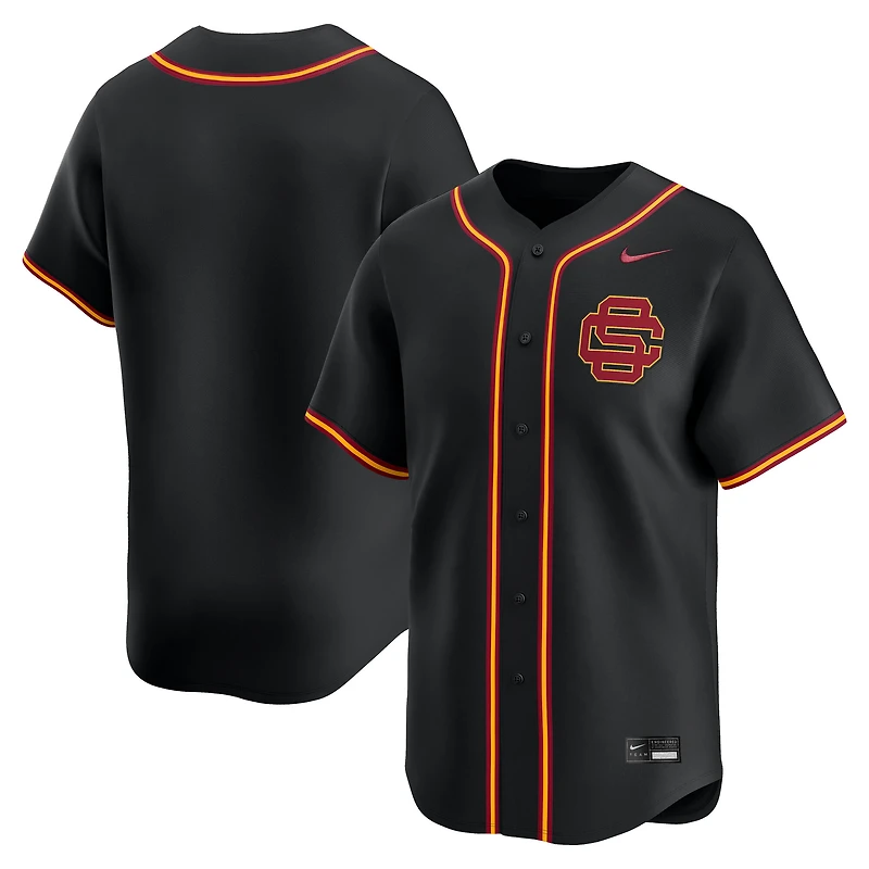 Maillot de baseball Nike noir USC Trojans College Limited pour homme