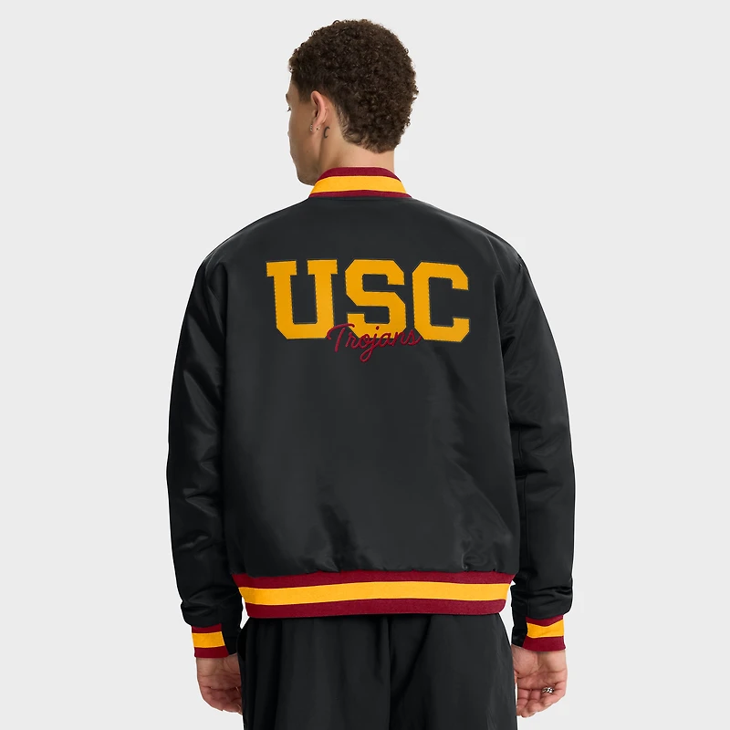 Men's Nike Black USC Trojans Legacy Full-Snap Bomber Jacket