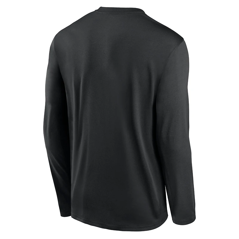 T-shirt Nike noir à manches longues USC Trojans Primetime Alternate Logo Legend Performance pour homme