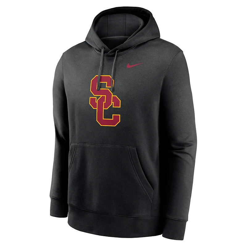Sweat à capuche en polaire Nike USC Trojans Primetime Club pour homme, noir