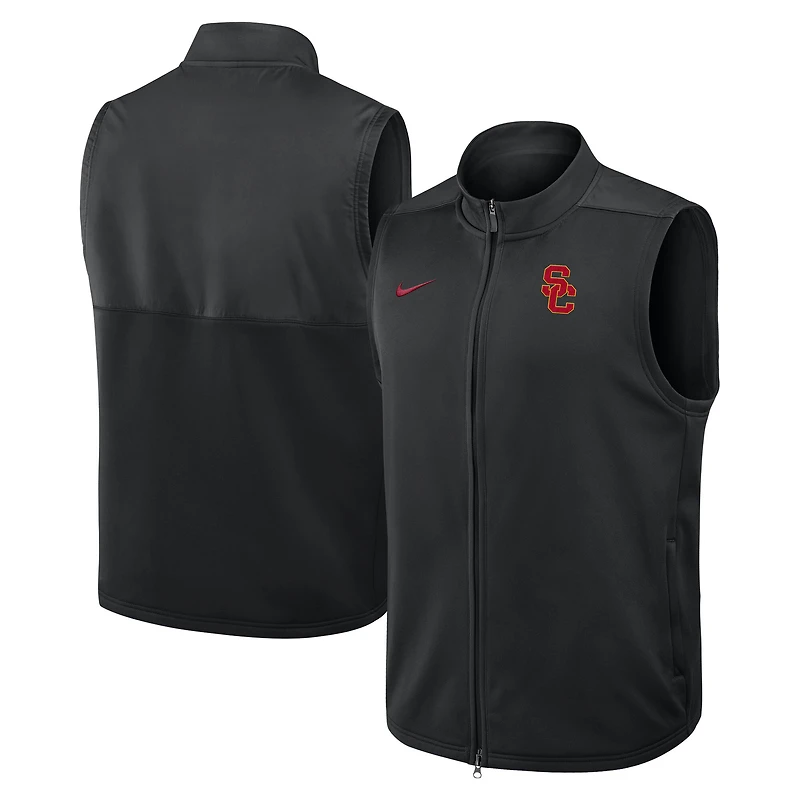 Men's Nike Black USC Trojans Primetime Victory Therma-FIT Full-Zip Vest