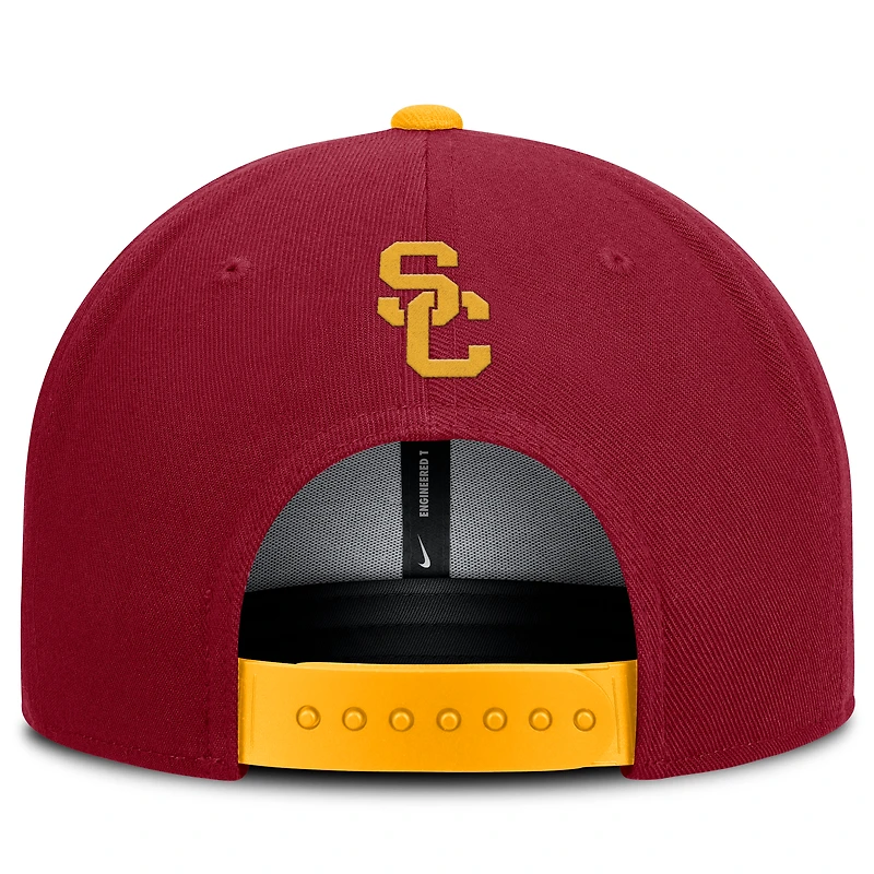 Men's Nike Cardinal/Gold USC Trojans 2025 On-Field Patch Pro Dri-FIT Snapback Hat