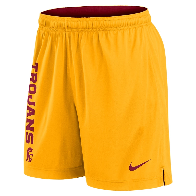 Men's Nike Cardinal/Gold USC Trojans Courtside Standard Issue Dri-FIT Reversible Shorts