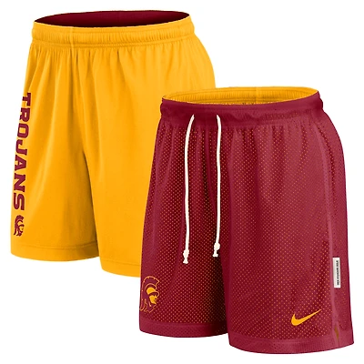 Short réversible Nike USC Trojans Courtside Standard Issue Dri-FIT pour homme, coloris cardinal/or