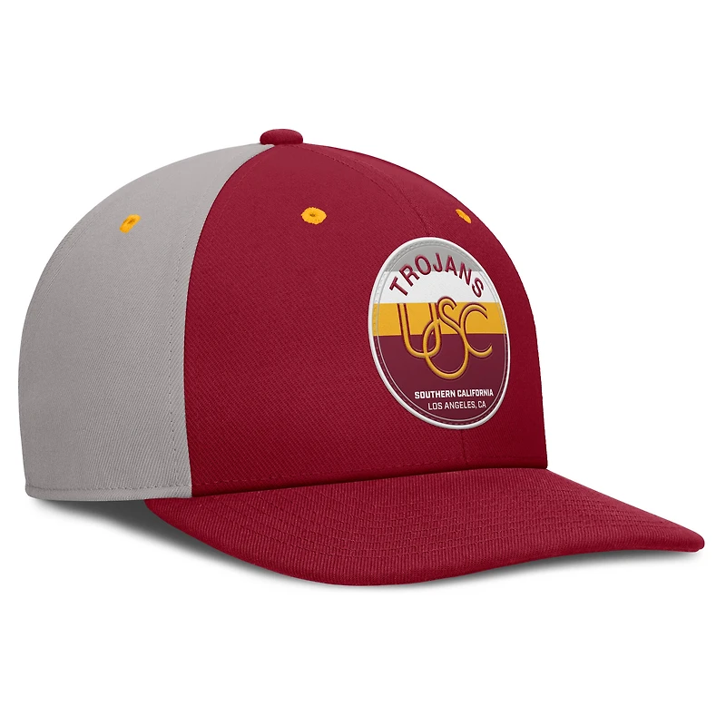 Men's Nike Cardinal/Gray USC Trojans Prep Pro Performance Snapback Hat