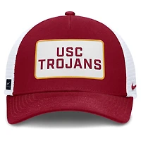 Men's Nike Cardinal/White USC Trojans 2025 On-Field Rise Patch Trucker Adjustable Hat