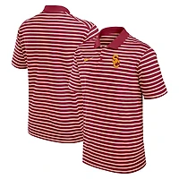 Men's Nike Cardinal/White USC Trojans Primetime Victory Striped Dri-FIT Polo