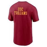 Men's Nike Cardinal USC Trojans 2-Hit Stacked T-Shirt