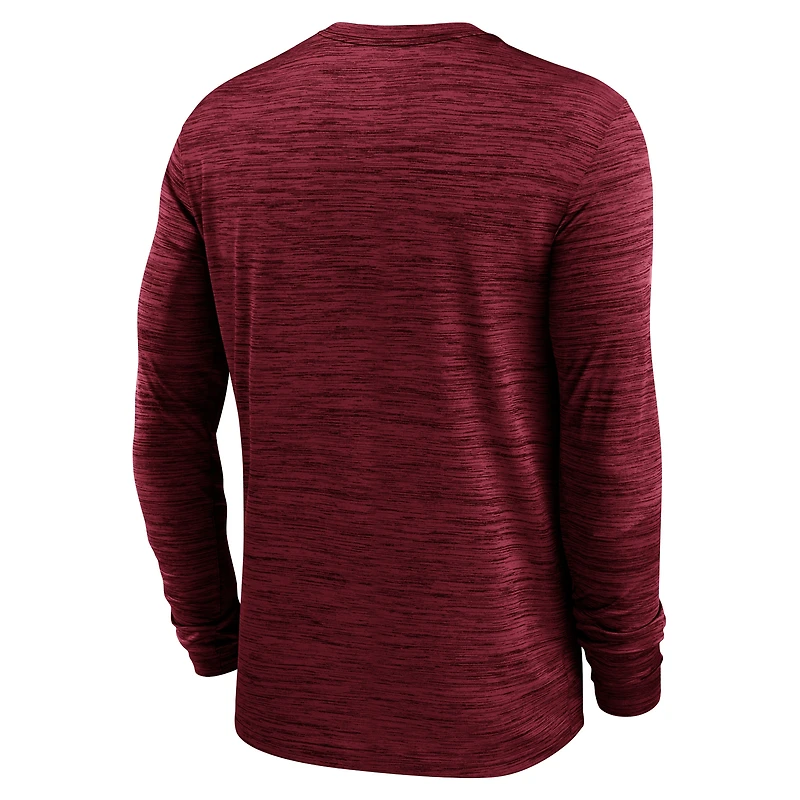 Men's Nike Cardinal USC Trojans 2024 Sideline Velocity Dri-FIT Long Sleeve T-Shirt