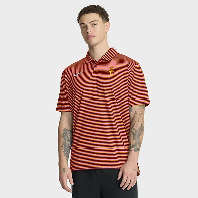 Men's Nike Cardinal USC Trojans 2025 Coaches Premium Tour Stripe Dri-FIT Polo