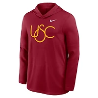 Men's Nike Cardinal USC Trojans 2025 Sideline Dri-FIT Long Sleeve Hoodie T-Shirt