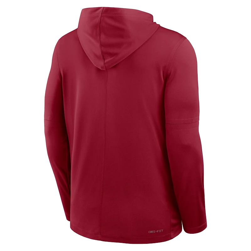 T-shirt à capuche manches longues Nike Cardinal USC Trojans 2025 Sideline Dri-FIT pour homme