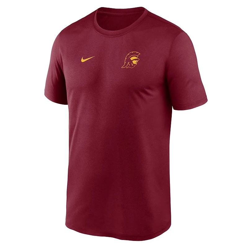 T-shirt Nike Cardinal USC Trojans 2025 Sideline pour homme avec petit logo Legend Dri-FIT
