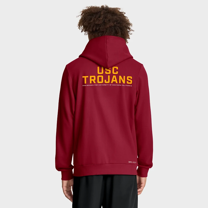 Men's Nike Cardinal USC Trojans 2025 Sideline Standard Issue Dri-FIT Full-Zip Hoodie