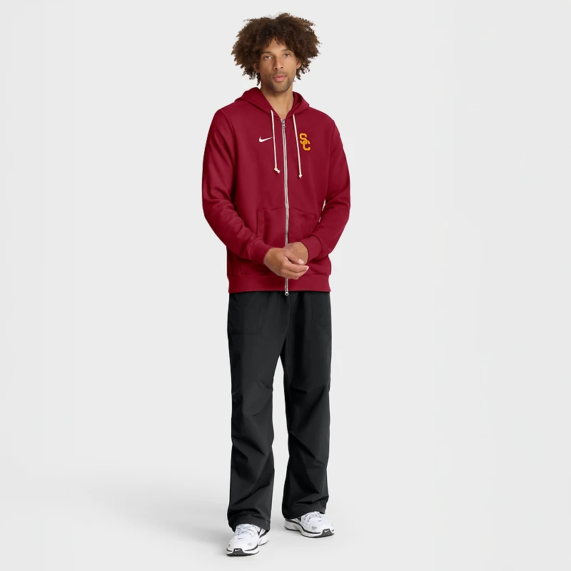 Men's Nike Cardinal USC Trojans 2025 Sideline Standard Issue Dri-FIT Full-Zip Hoodie