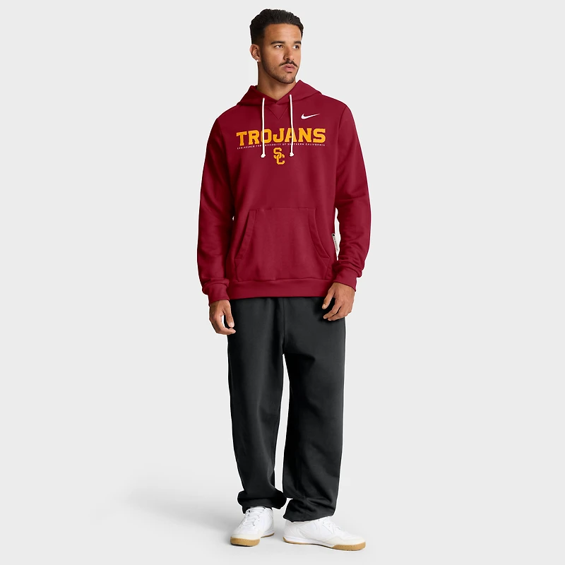 Sweat à capuche Nike Cardinal USC Trojans 2025 Sideline Standard Issue Dri-FIT pour homme
