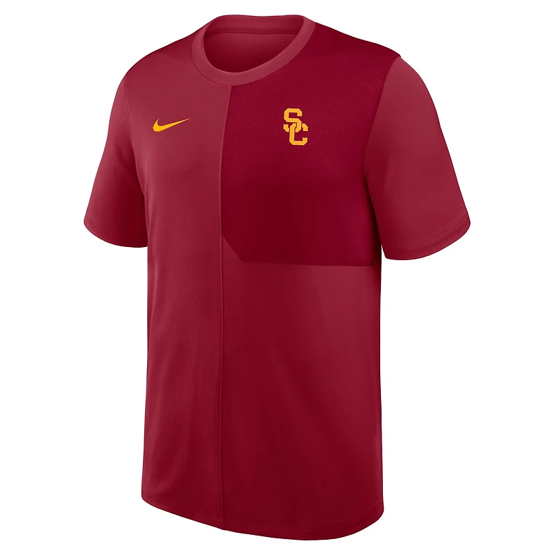 Men's Nike Cardinal USC Trojans 2025 Sideline UV Dri-FIT Coach Shirt