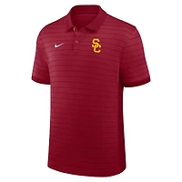 Men's Nike Cardinal USC Trojans 2026 Early Season Coaches Sideline Victory Stripe Dri-FIT Polo