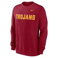 Men's Nike Cardinal USC Trojans 2026 Sideline Club Sweatshirt