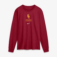 T-shirt à manches longues Nike Cardinal USC Trojans 2026 Sideline Dri-FIT pour homme