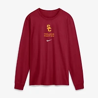 T-shirt à manches longues Nike Cardinal USC Trojans 2026 Sideline Dri-FIT pour homme