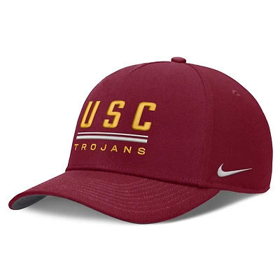 Casquette ajustable Nike Cardinal USC Trojans 2026 Sideline Dri-FIT Rise pour homme