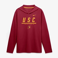 Haut à capuche léger manches longues Nike Cardinal USC Trojans 2026 Sideline pour homme