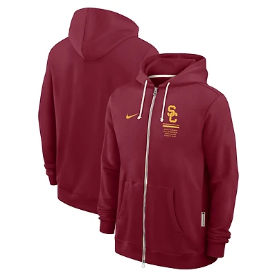 Men's Nike Cardinal USC Trojans 2026 Sideline Standard Issue Dri-FIT Full-Zip Hoodie