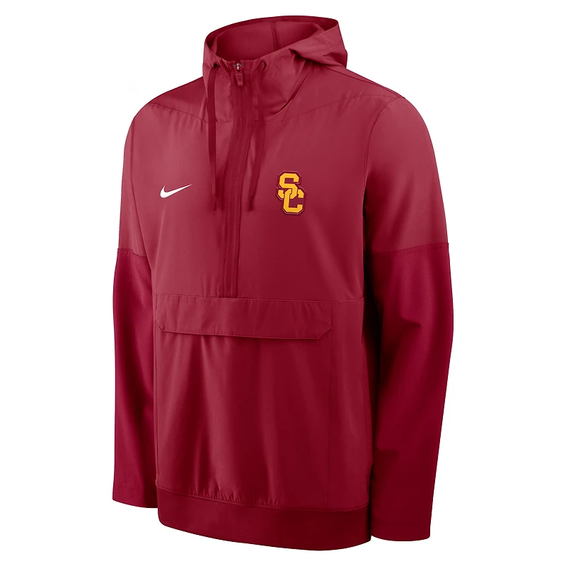 Men's Nike Cardinal USC Trojans Anorak Half-Zip Hoodie Jacket