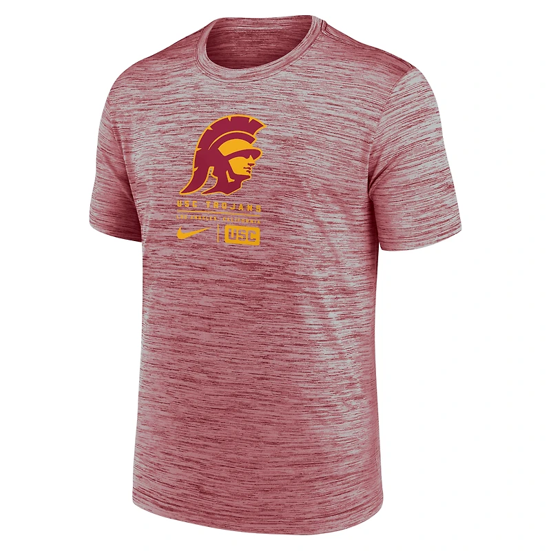 Men's Nike  Cardinal USC Trojans Campus Center Block Velocity Performance T-Shirt
