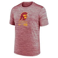 Men's Nike  Cardinal USC Trojans Campus Center Block Velocity Performance T-Shirt