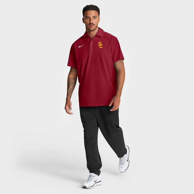 Men's Nike Cardinal USC Trojans Coaches Sideline Dri-FIT Polo