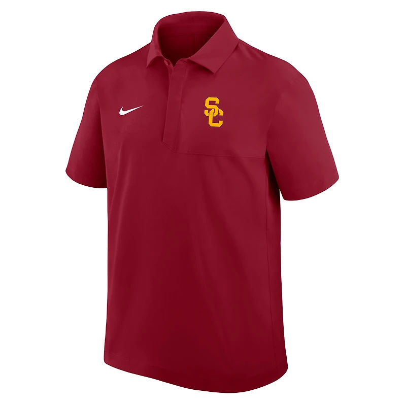 Men's Nike Cardinal USC Trojans Coaches Sideline Dri-FIT Polo