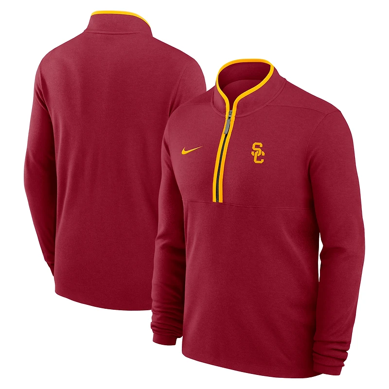 Men's Nike Cardinal USC Trojans Courtside Victory Dri-FIT Half-Zip Pullover