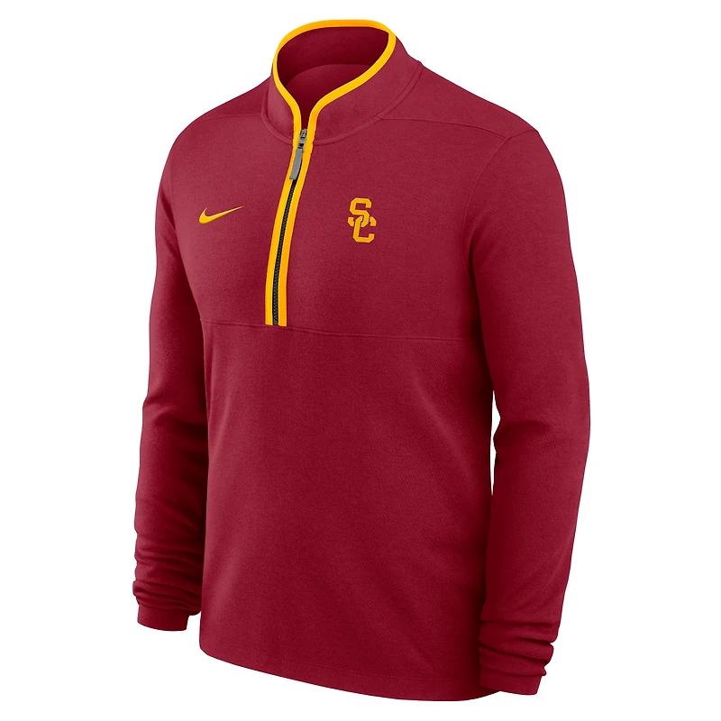 Men's Nike Cardinal USC Trojans Courtside Victory Dri-FIT Half-Zip Pullover