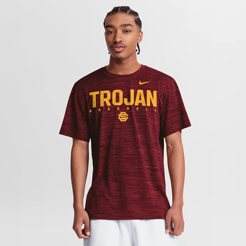 Men's Nike Cardinal USC Trojans Dugout Velocity Dri-FIT T-Shirt