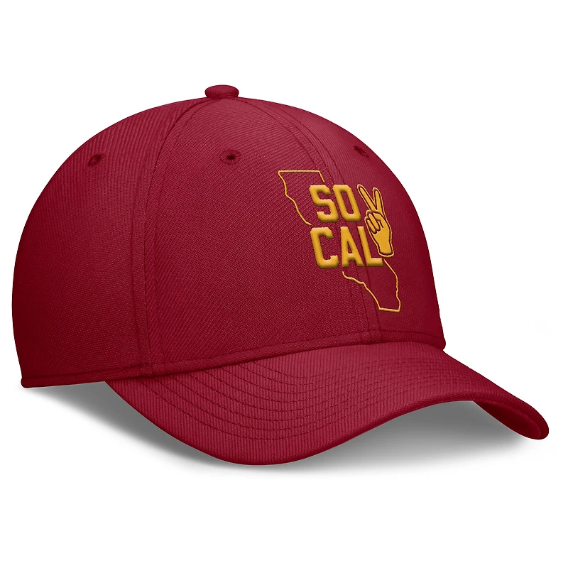Men's Nike Cardinal USC Trojans Local Swoosh Flex Hat