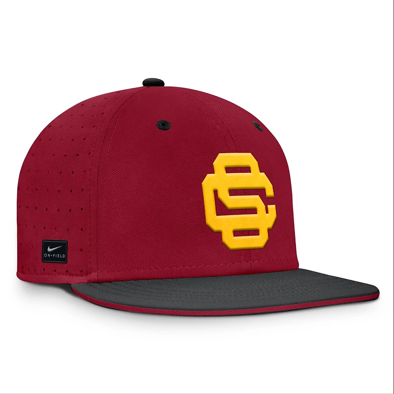 Men's Nike Cardinal USC Trojans On-Field Dugout True Performance Fitted Hat